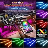 ⭐MULTI COLOR & MUSIC CONTROL: Über 16 Millionen Farben und verschiedene Farbtöne zur Auswahl (Blinken, Blinken, Helligkeit usw.) können Sie Ihre eigene, einzigartige Farbe erstellen. Die Innenbeleuchtung des Autos wird mit der Musik synchronisiert, und die Lichter ändern ihre Farben entsprechend dem Rhythmus der Musik, sodass Sie sich wie in einer Musikshowszene fühlen.
