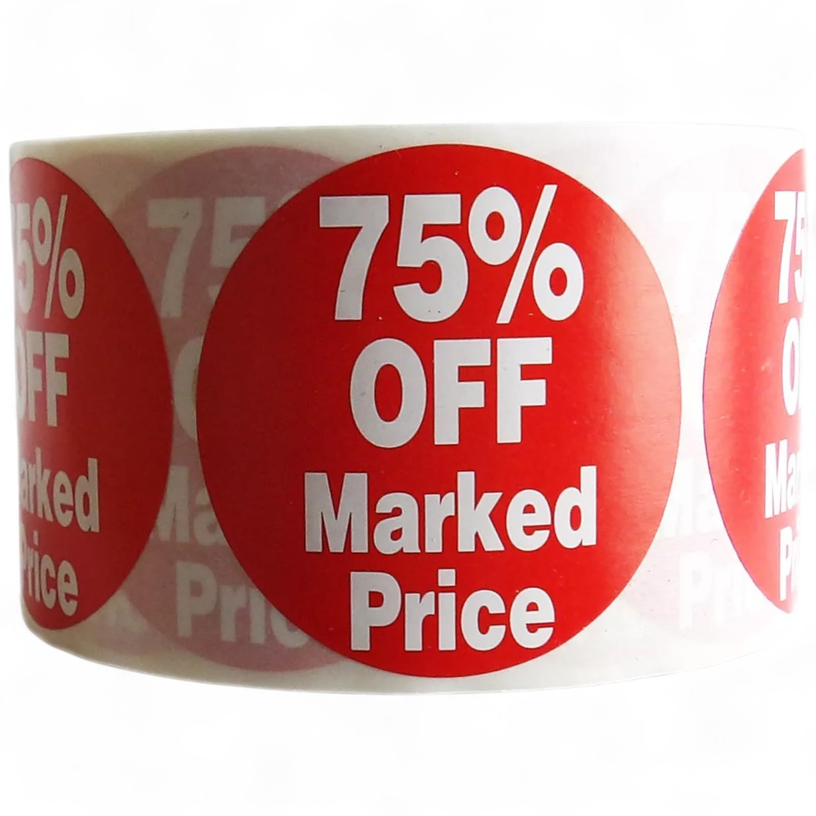 45mm Red Price Stickers Roll – 500 Self-Adhesive Labels for 50p to £100 – Retail, Market Stall, Garage Sale, Product Tagging – Easy Peel Design for Quick Application (75% Off Marked Price)