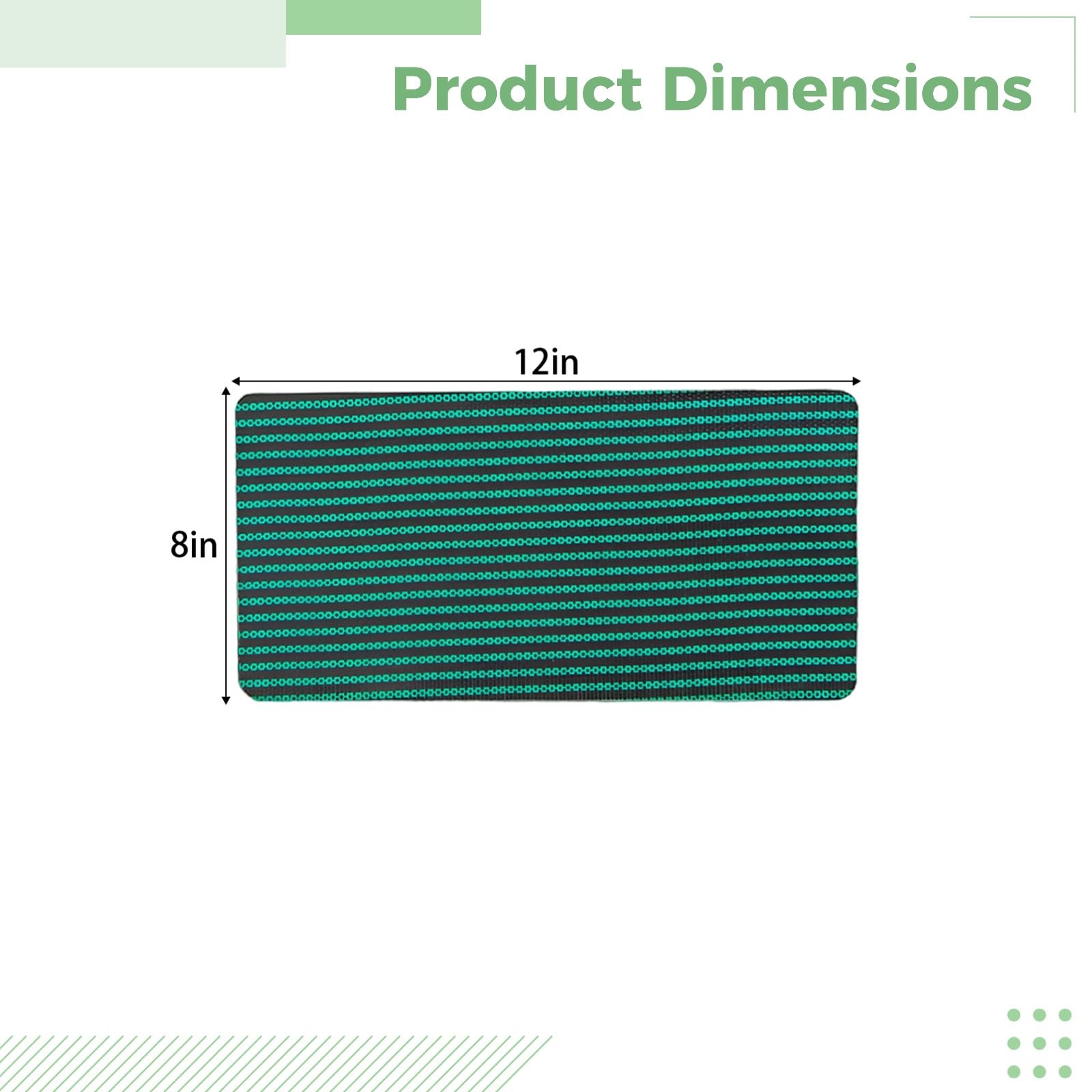 6 toppe di copertura per piscina, 20,3 x 30,5 cm, kit di riparazione autoadesivo in polipropilene, toppe per la riparazione impermeabile delle perdite, materiale a rete tagliabile per protezione della