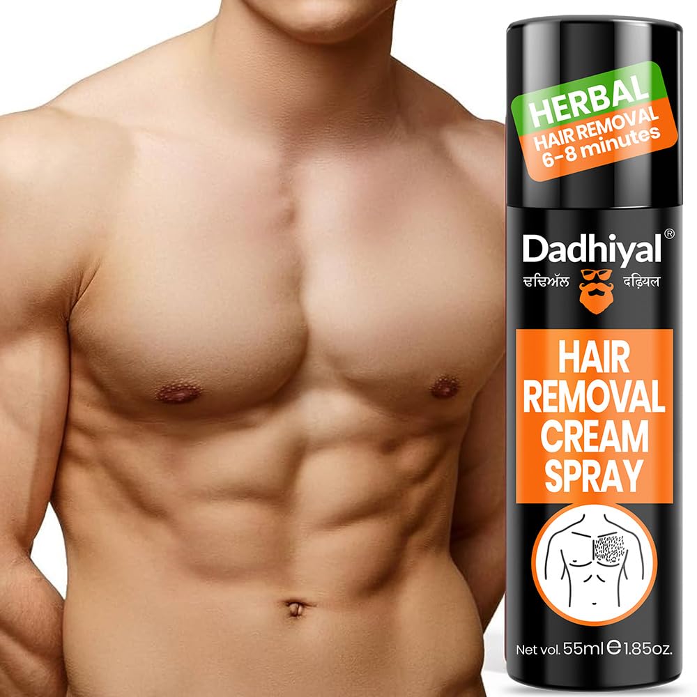 Dadhiyal Hair Removal Cream Spray | Painless & Irritation Free Spray for Chest, Underarms, & Legs (55ml x 4), Pack of 4 (B0CJJ4XVQY) Amazon Price History, Amazon Price Tracker
