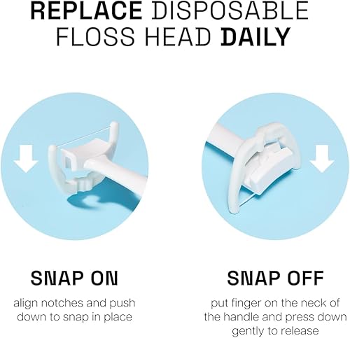 Miniatura 5 de Listerine Ultraclean Access Flossers - Cabezales desechables con cristales de menta fresca, 28 unidades cada uno (paquete de 3)