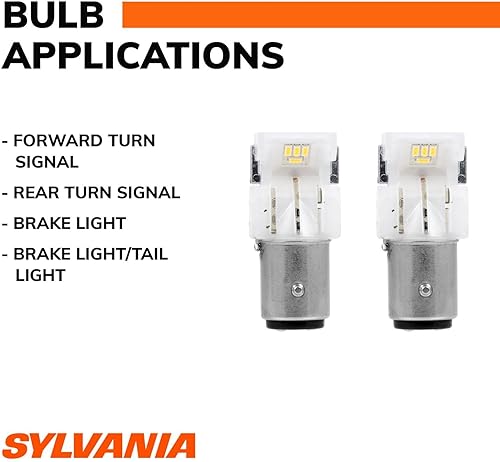 Miniatura 6 de Bombilla de LED ámbar 1156 (2 unidades), 1157, Blanco