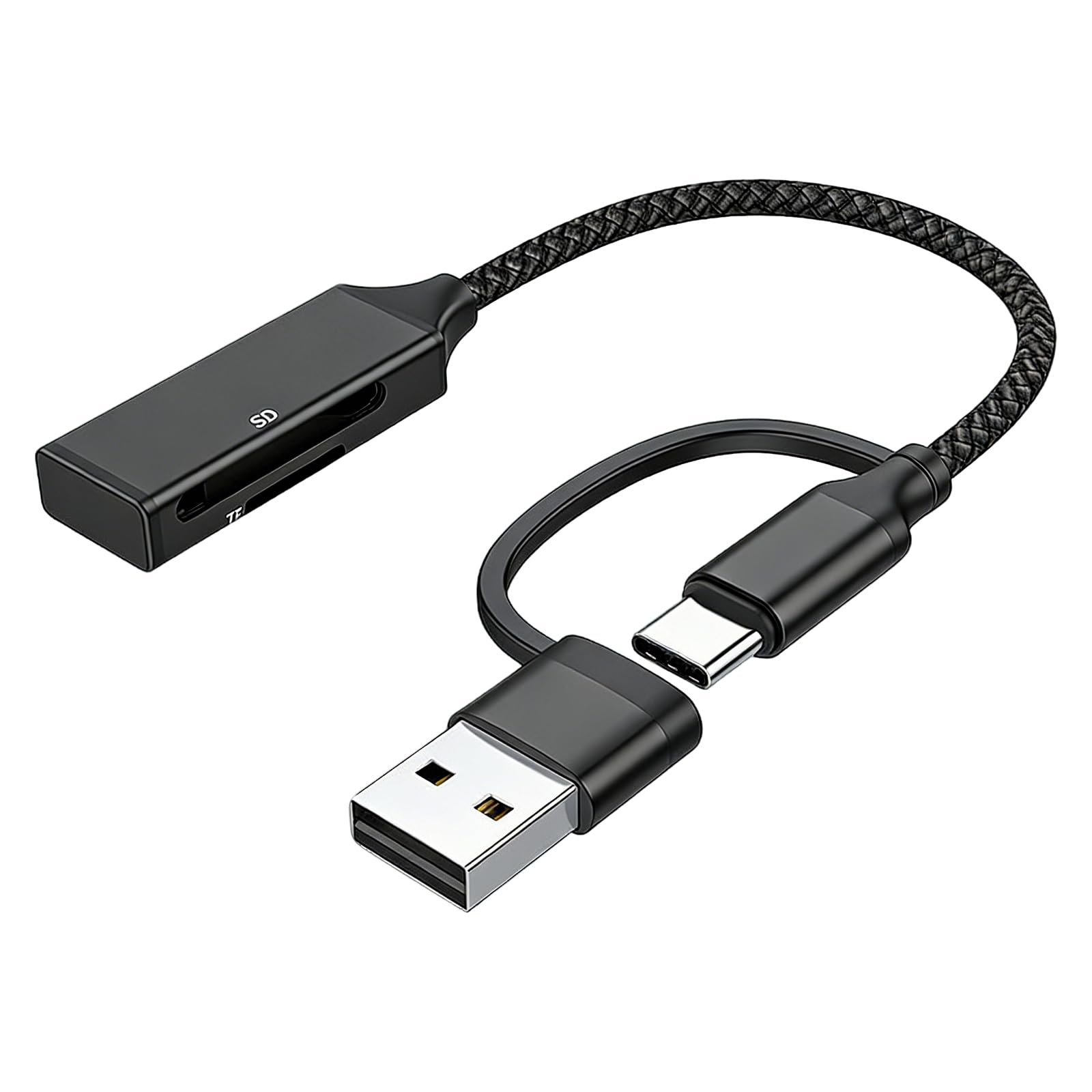 Leloco SD Kartenleser, USB C/A Dual Stecker Kartenlesegerät,