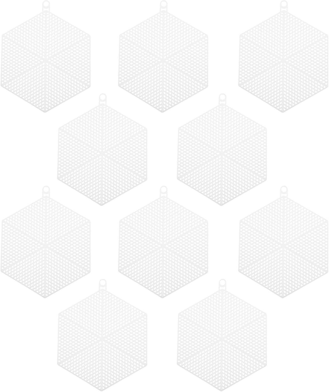 Operitacx 10 Pack Plastic Mesh Sheets Hexagon Shape 5.90 X 4.72 X 0.03 in DIY Mesh Sheets for Embroidery Needlepoint Crochet Projects Cross Stitch Plastic Grid Sheet Craft Canvas