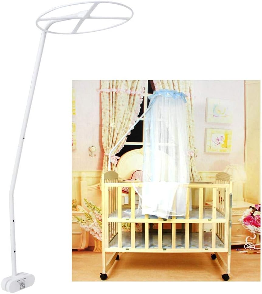 Weiyirot Net Stand, Adjustable Crib Canopy Holder, Clip-on Net Holder Support Bracket Mounting Rack Accessories for Home Crib Cot Bed, Easy Assembly & Installation