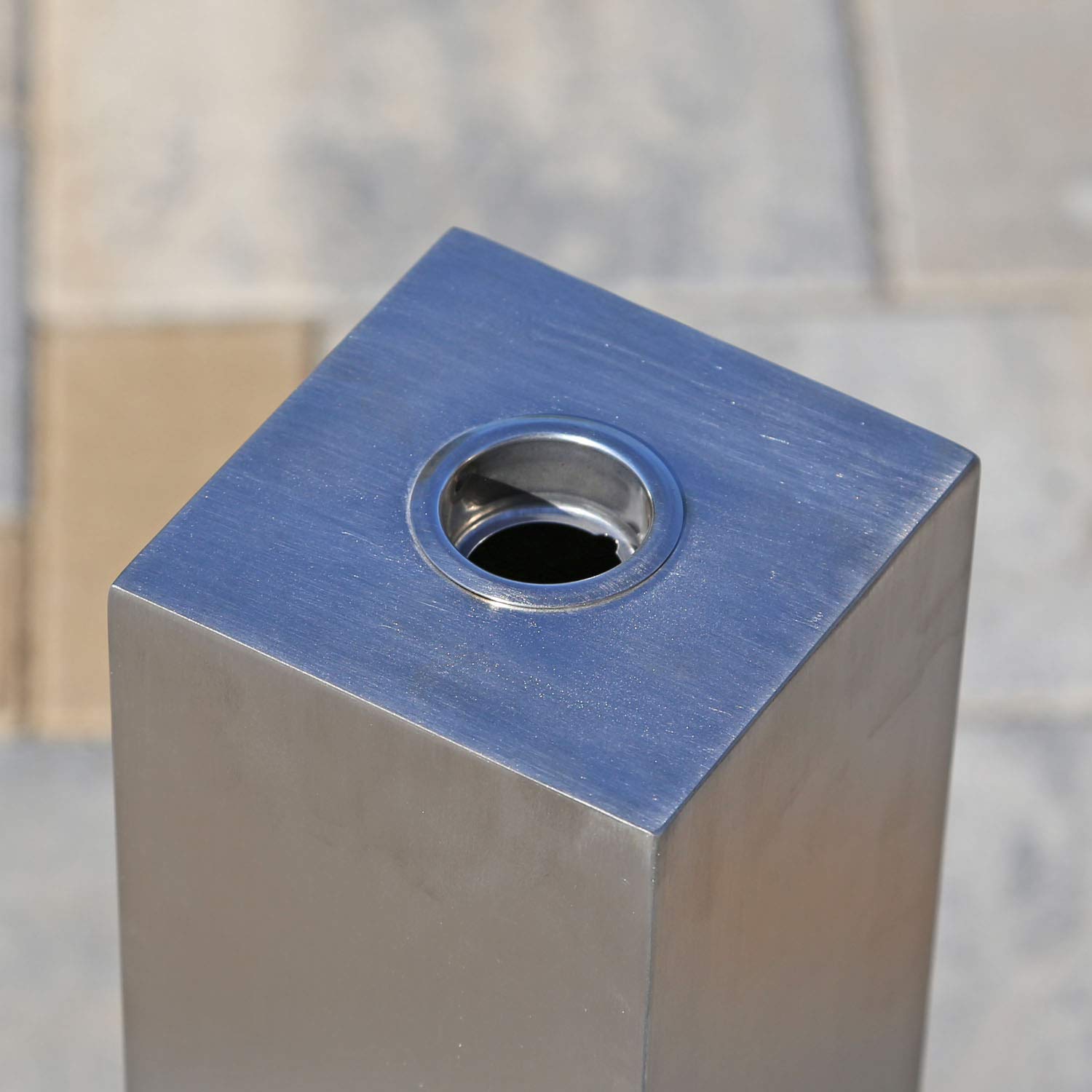 CLGarden Edelstahl Element 3 Säulen eckig für DIY Springbrunnen Edelstahlsäulen Garten Brunnen