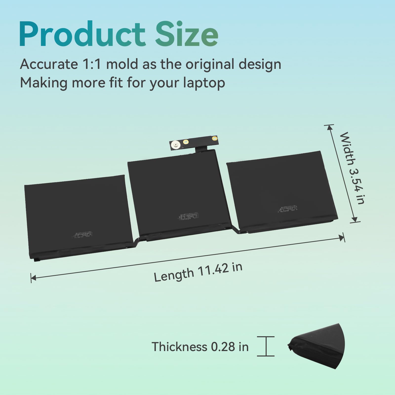 A1713 A2171 Batería para Mac-Book Pro 13" A1708(Late 2016 Mid 2017) A2159 (Touch Bar 2019) A2289 (Touch/2020) A2338(M1 2020/M2 2022) EMC 3164 2978 3301 3456 3578 8162 MacBookPro15,4 MacBookPro16,3