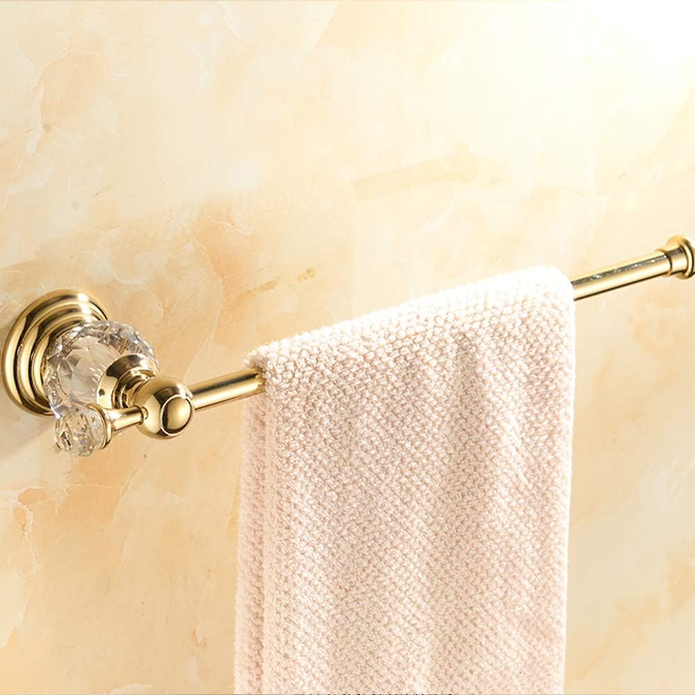 Amаzіng 🔥 AUSWIND 4-Pcs Crystal Bathroom Hardware Set Wall Mounted for Bathroom Lavatory (Toilet Paper Holder/Towel Bar/Towel Rings/Clothes Hook) (Gold) Tесh Dеаlѕ 🔥 AUSWIND 4-Pcs Crystal Bathroom Hardware Set Wall Mounted for Bathroom Lavatory (Toilet Paper Holder/Towel Bar/Towel Rings/Clothes Hook) (Gold)