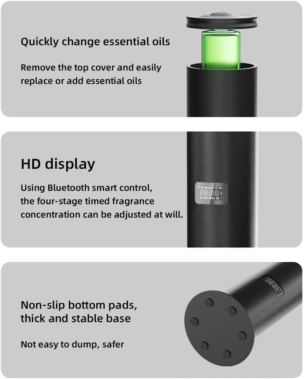 Máquina De Aire De Aroma Inteligente, Difusor De Aromaterapia Bluetooth, Nebulización De Condensación Sin Agua, Cobertura De 1500 M³, Difusor De Aceite De Máquina De Fragment, Gold