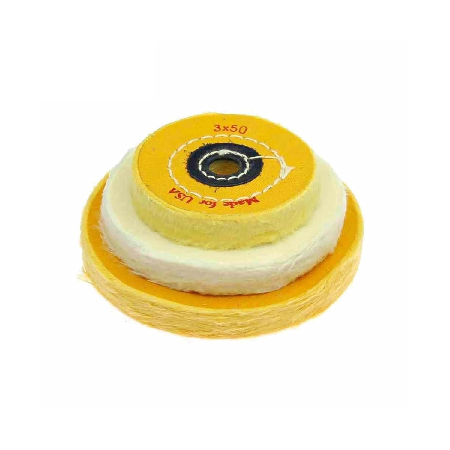 1 Piece Cotton Lint Mirror Polishing Wheel Jewelry Buffing Wheel(White,3 inch 75mm)