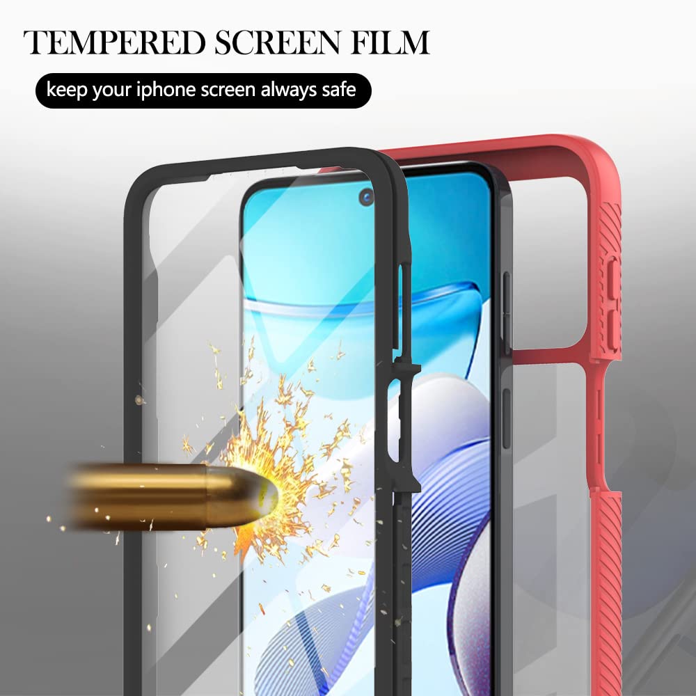 Sawiqpd for Motorola Moto G24/G04/E14 Case with Built-in Screen Protector - Image 2