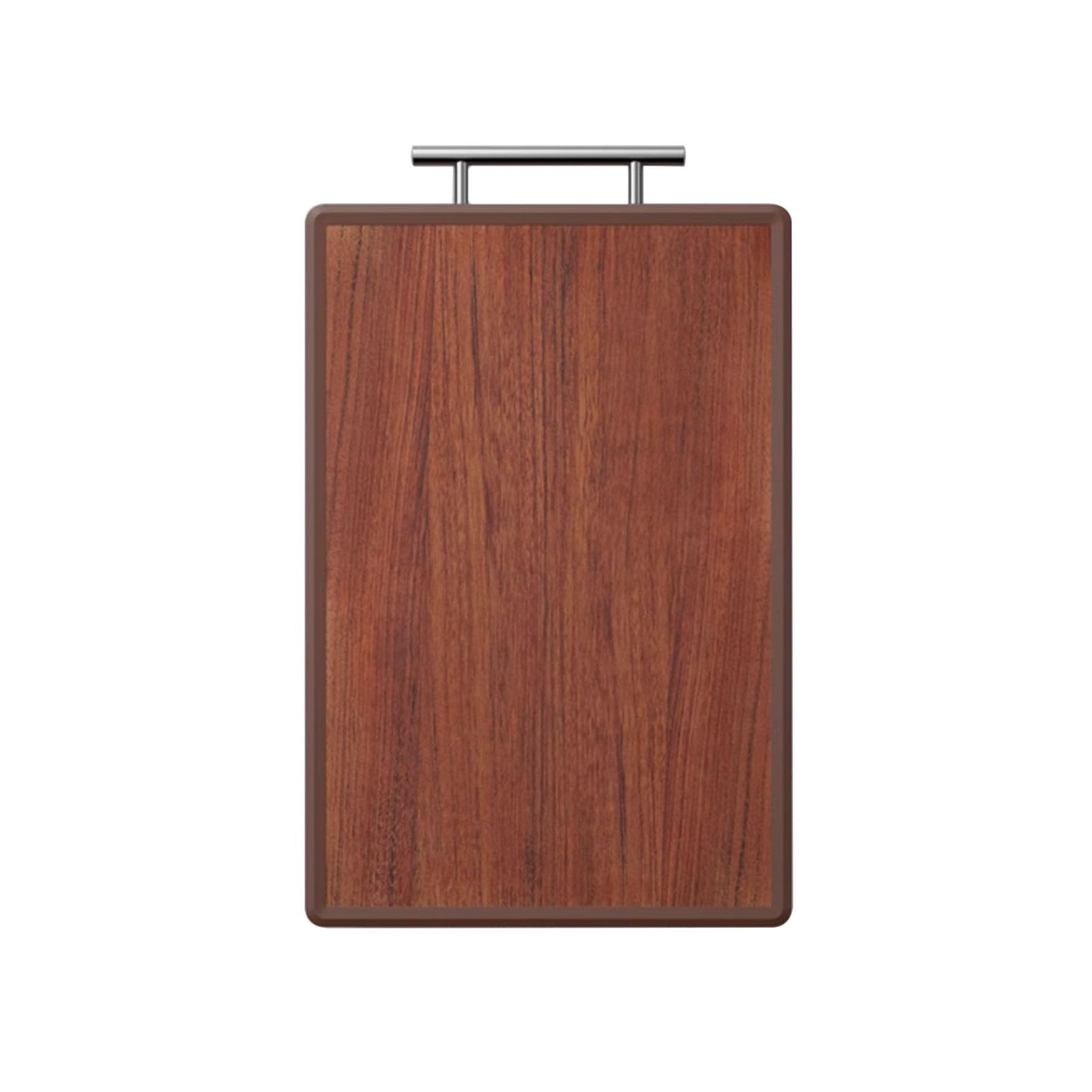 Tabla de cortar de madera grande de doble cara con mango, dobladillo antideslizante, fácil de limpiar, tabla de cortar de cocina de 16,5 pulgadas, 38 cm/15,0,Tabla de cortar(40cm/15.7in)
