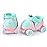 Mpoutik Kids Children\'s Adjustable Quad Roller Skates Wheels Lock Boys Girls Roller Skate for Beginners Toddlers Baby (Cutie Pink)