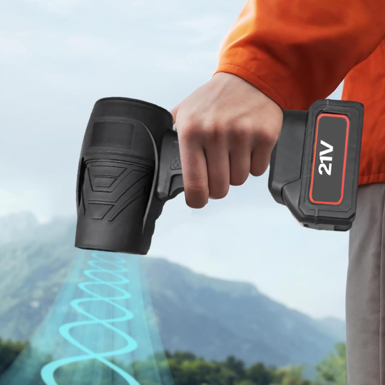 Soffiatore per la cura del prato Ventilatore Portatile Turbo Elettrico | Soffiatore foglie senza fili Per Pulizia Cortile Patio Neve Giardino Paesaggistica Outdoor Autunno In