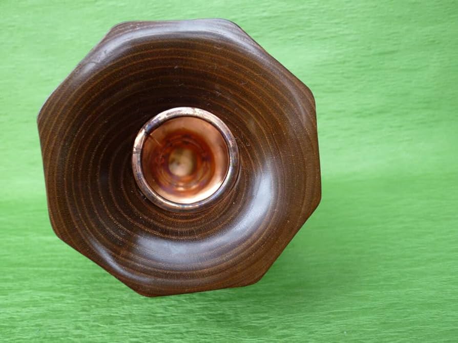 Amazon.co.jp: 銘木 北海花瓶槐4号A 豪風作 中筒（銅）付き工芸