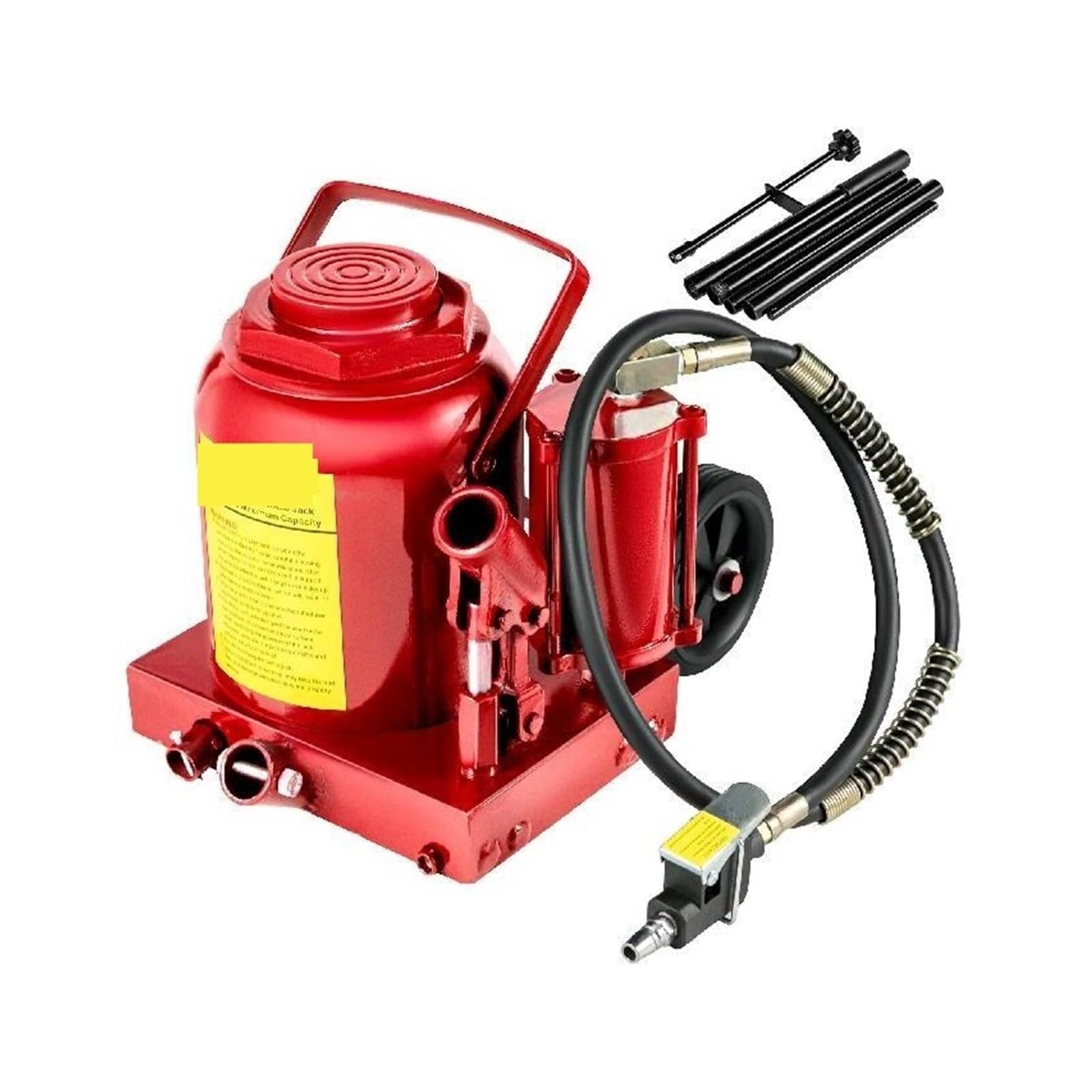 Gato hidráulico de 50 toneladas de aire hidráulico para botella de alcance de 43 cm de altura máxima de 220 PSI, herramienta de reparación de automóviles, máquina de alta resistencia