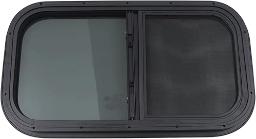 Miniatura 6 de Ventana RV de 12 pulgadas de ancho x 22 pulgadas de alto, tecnología vertical Easy Glide, kit de instalación de pared de 1-1/2 pulgadas, incluye