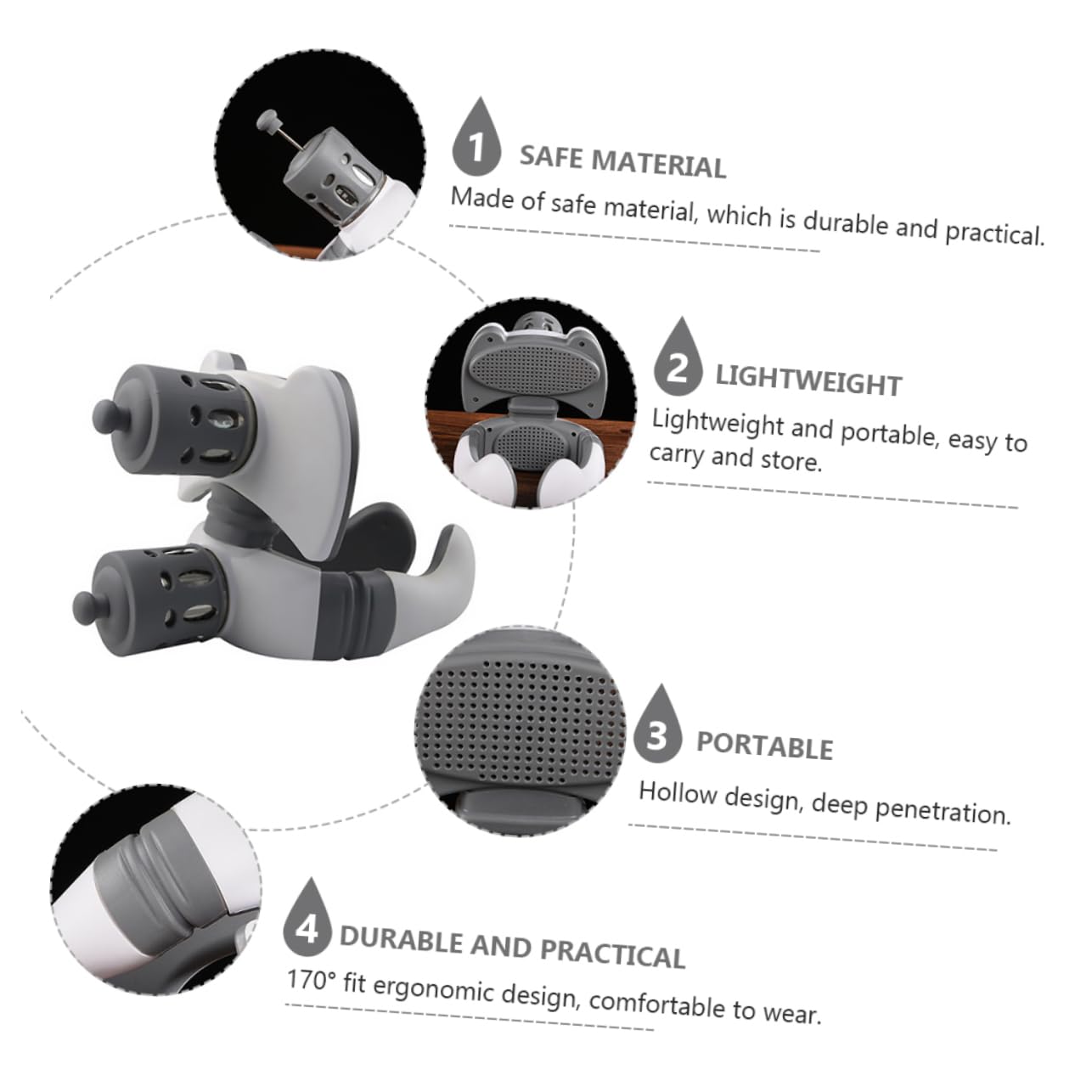 KOMBIUDA 1pc Neck Instrument Moxibustion Device Massagers Neck Scarping Neck Care Neck Moxibustion Suction Massage Cups Moxa White