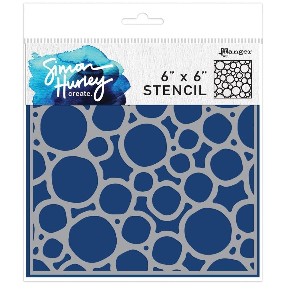 Pochoir Simon Hurley Warped Circles pochoir scrapbooking carterie 6x6