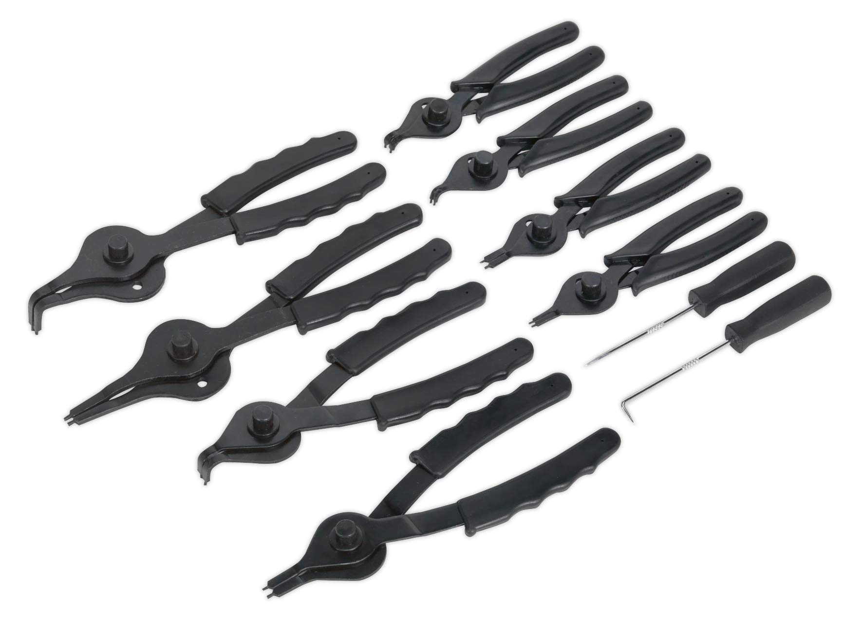 Sealey S01064 Siegen Internal/External Circlip Pliers Set 10pc