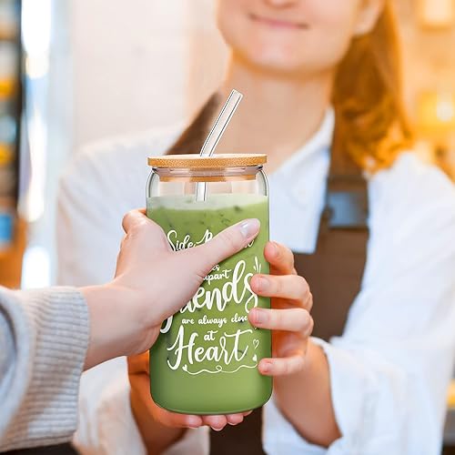 Miniatura 4 de Nuenen 2 piezas de regalos para amigos, regalos de entrenador, coordinador del caos para mujeres, vaso de café de vidrio de 16 onzas para