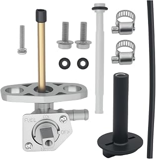 Fuel Valve Petcock Replacement for Honda Rancher 350 420 FourTrax Foreman 450 Rubicon 500 Recon 250 Fuel Tank Switch Gas Valve with Lever Screw 16950-HM8-003