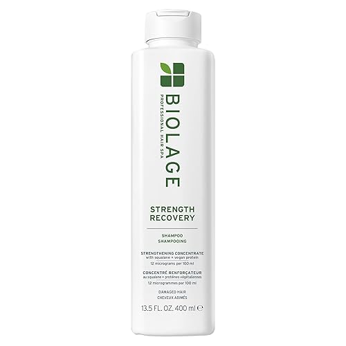 BIOLAGE Strength Recovery Shampoo  Gently Cleanses  Reduces Breakage  For All Damaged  Sensitized Hair Types  Vegan  Cruelty-Free