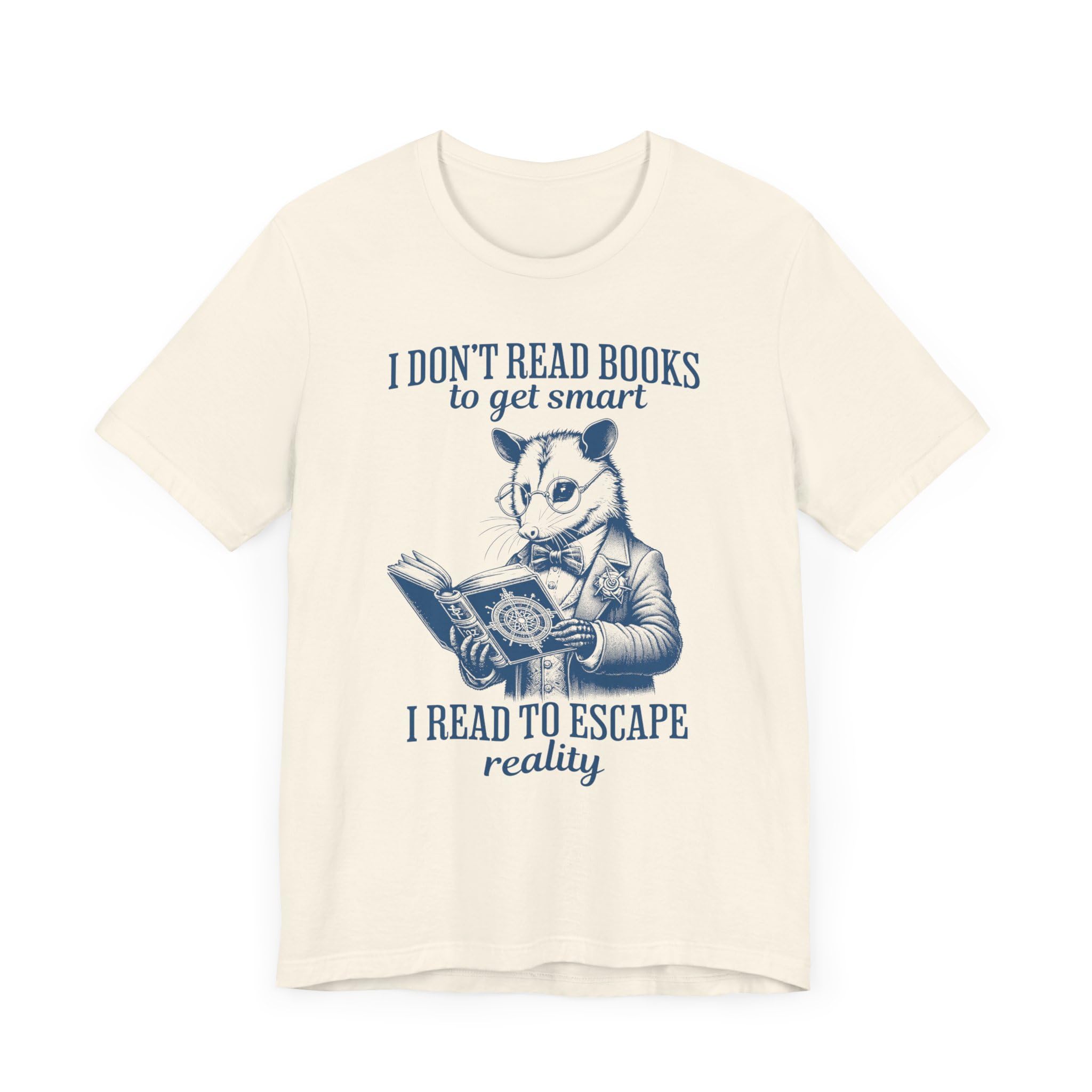 T-shirt opossum drôle esprit bookworm tenue décontractée - 3