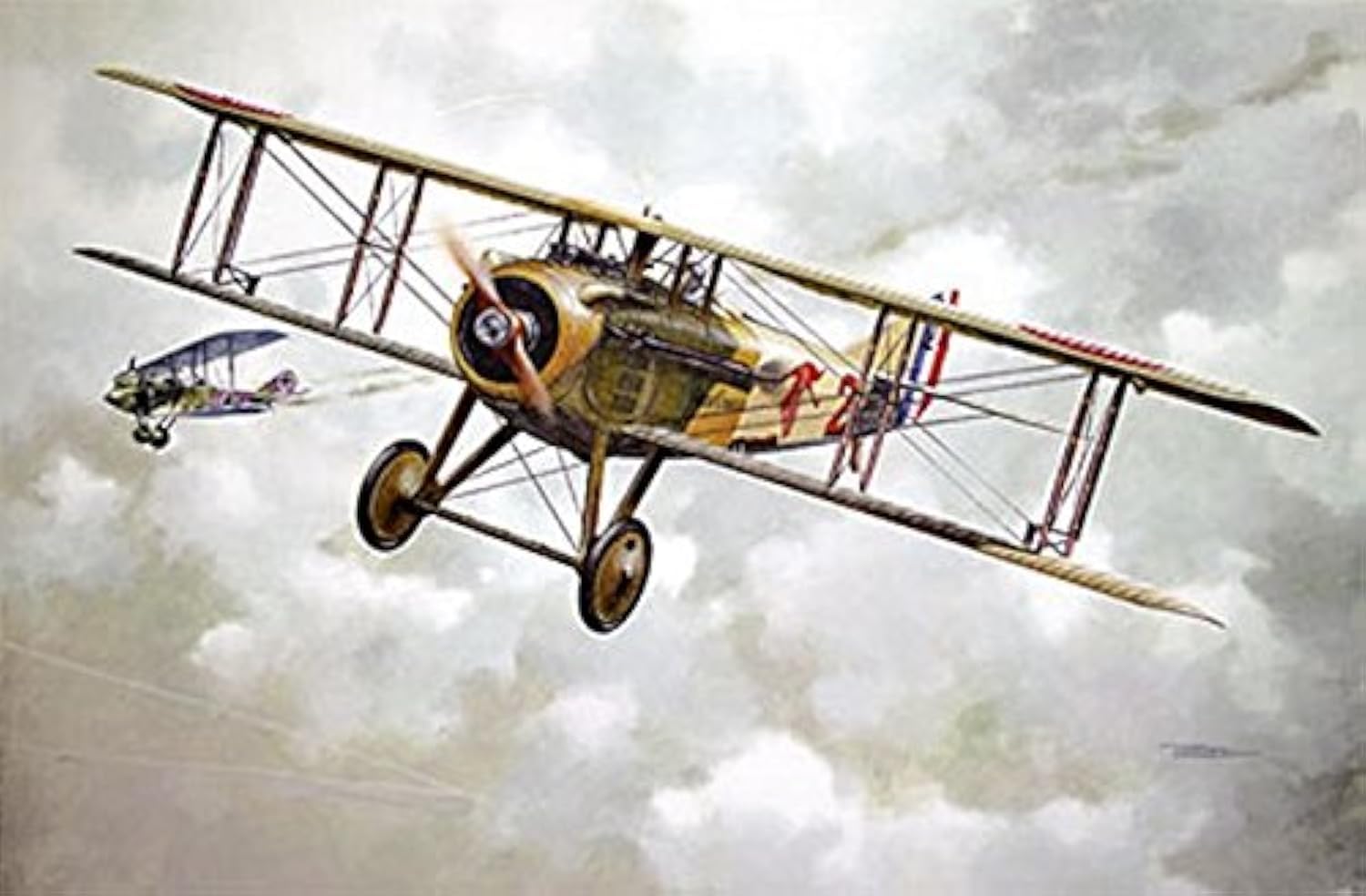 SPAD XIII C-1 French Fighter Biplane WWI 1/32 Scale Plastic Model Kit
