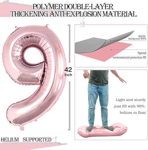 Miniatura 120 de GOER Globos con el número 40 para decoraciones de fiesta de cumpleaños número 40, globos de helio de aluminio jumbo de 42 pulgadas para 40