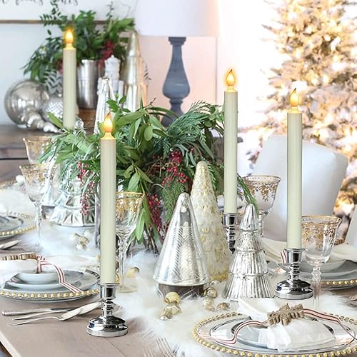 Miniatura 4 de DRomance - Juego de 6 velas LED sin llama de ventana con control remoto y temporizador, que funcionan con pilas, con ventosas, de Navidad (soportes