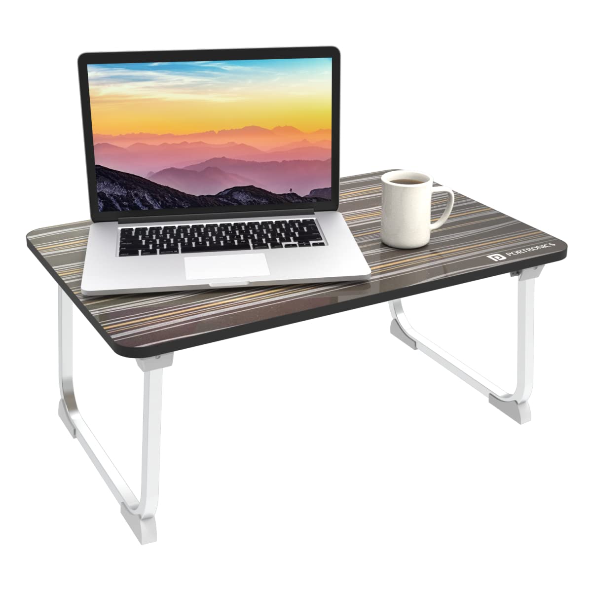 Portronics My Buddy J Portable/Foldable Laptop table with Laminated MDF