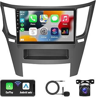 Android Car Stereo for Subaru Legacy Outback 2010-2016 9 Inch Touch Screen Car Radio with Wireless Apple CarPlay Android Auto Bluetooth GPS Navigation FM EQ WiFi HiFi Backup Camera MIC