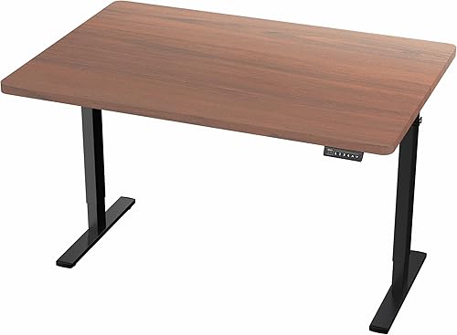 Vista 425 de VIVO DESK-KIT-1W6G - Escritorio eléctrico de pie de 60 x 24 pulgadas, ajuste de altura de memoria, serie 1B, parte superior de nogal oscuro de una