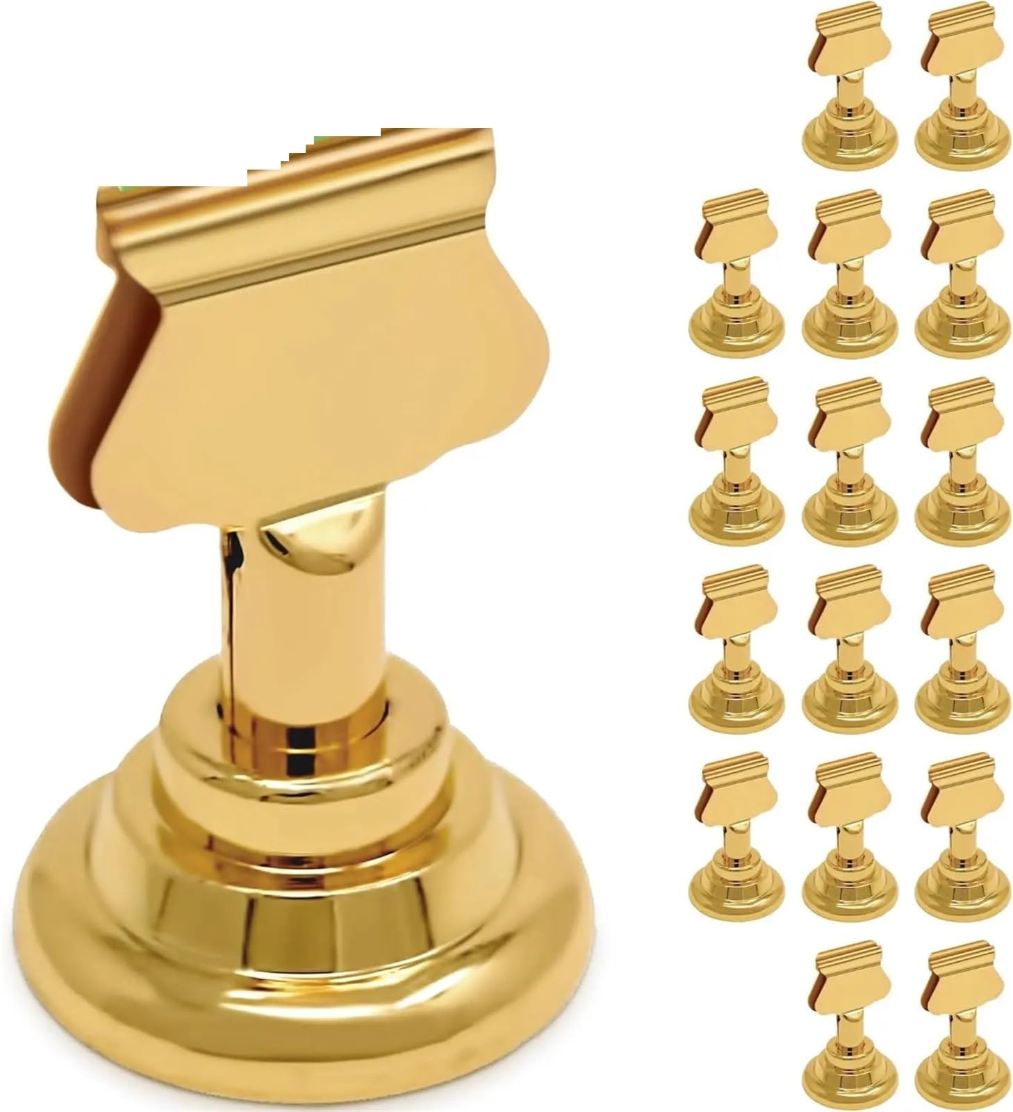 Marcasitios Boda Soportes for Números De Mesa (16 Piezas) | Tarjeta de lugar de metal for soporte de decoración de fiesta de boda (1,7 pulgadas de alto)