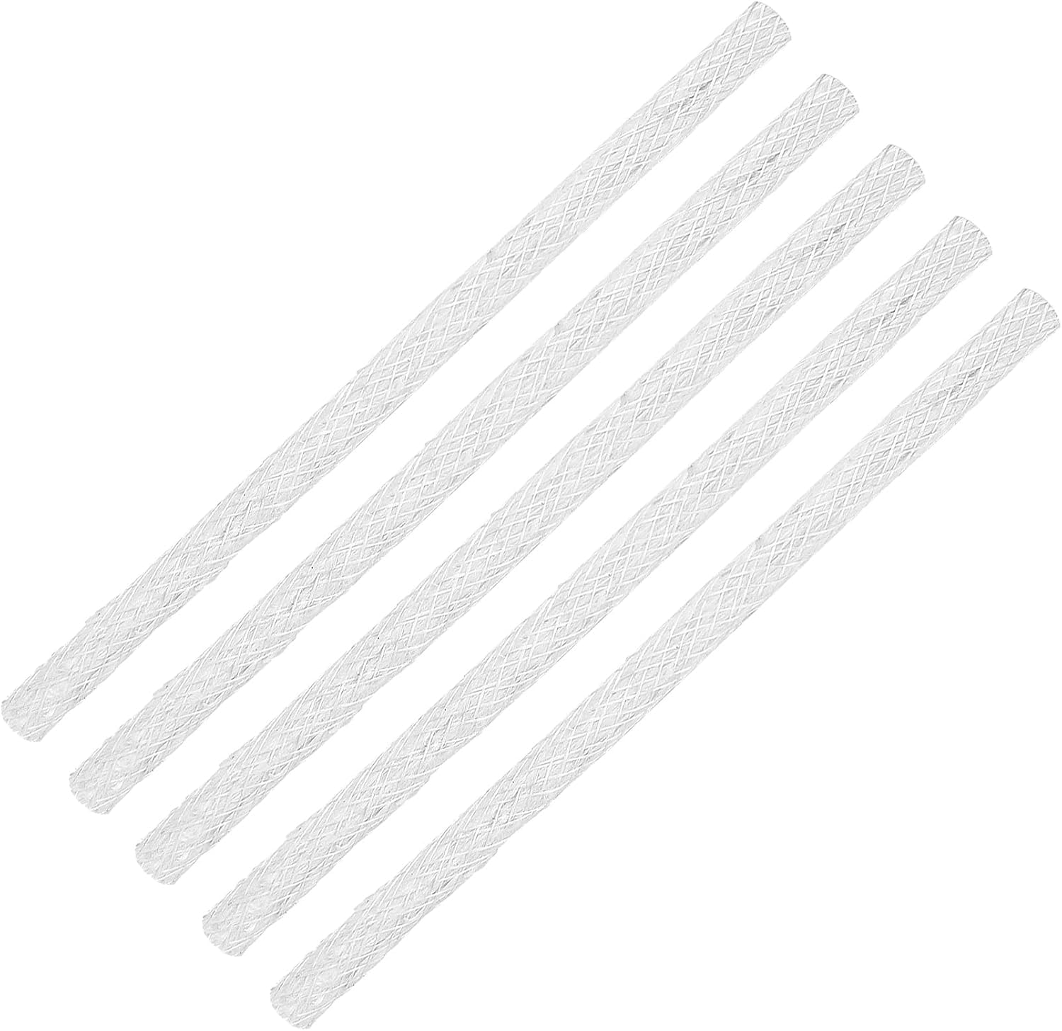 ZHUOMINGJIA 50 Pcs Replacement Lantern Wicks for Tiki Torches,Fiberglass Torch Replacement Wicks,for Outside Garden Torches (White,50 Pcs)