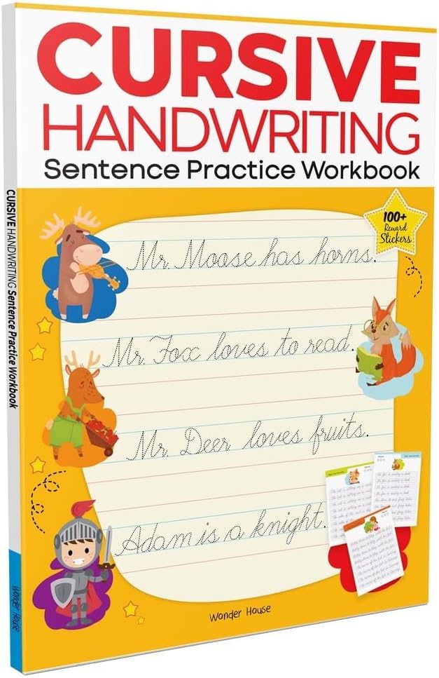 Cursive Handwriting - Sentence: Practice Workbook