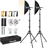 Kit 2 Softbox 40x40cm LED Réglable 3 Températures Éclairage Streaming Photo - 1