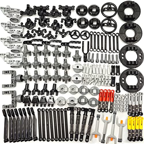 Image of dspitwod MOC Technical Wheels Connectors Rack Gear Car Suspension Building Brick Accessories Pieces Sets STEM Learning Kits Engineering Toy Gift for Kids