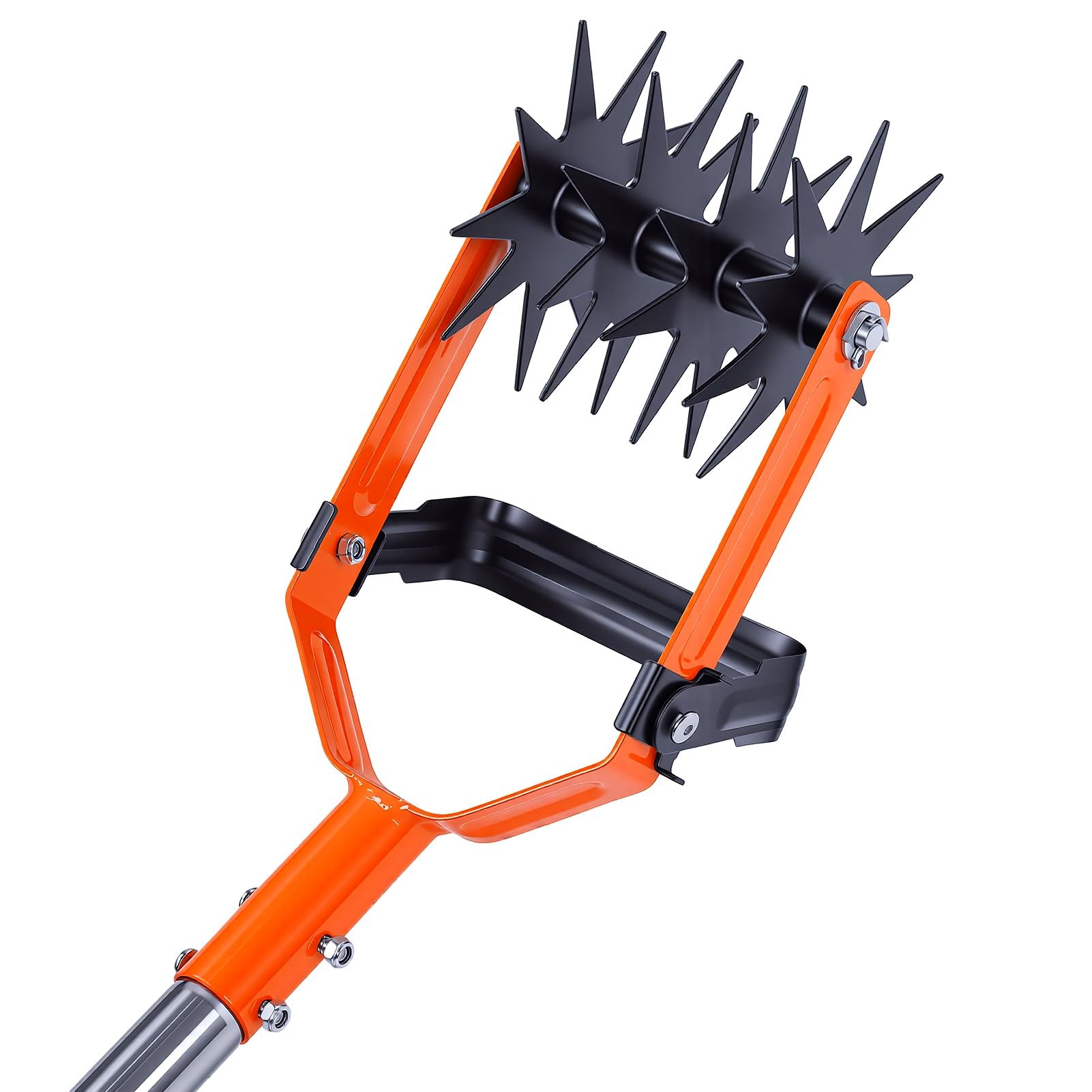 banapoy Coltivatore Rotativo 2 in 1 per Zappatura e Sarchiatura | Coltivatore Rotante da Giardino da 57,48 Pollici, Combina le Funzioni di Dissodamento e Diserbo, 4 Lame, Manico Lungo