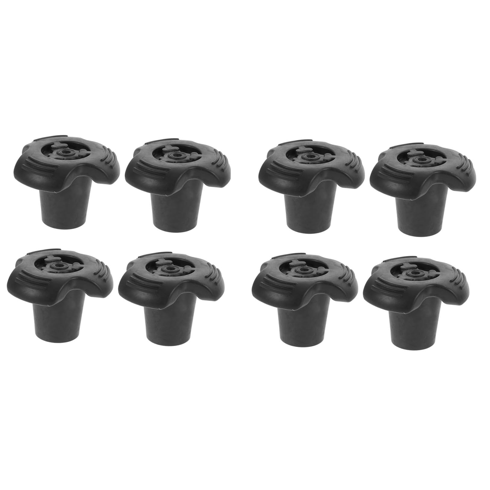 YARNOW 8 Punte di Gomma Antiscivolo per Bastoncini da Trekking 19Mm Accessori Resistenti All’Abrasione Design Ammortizzante Compatibili Stampelle e Bastoni da Passeggio per
