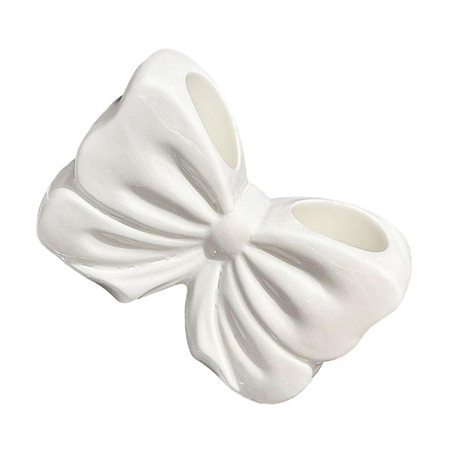Xjdzineq Stylish Ceramic Toothbrush Holder Lovely Bowknot Design for Bathroom Countertop Accessories Stylish Toothbrush Holder