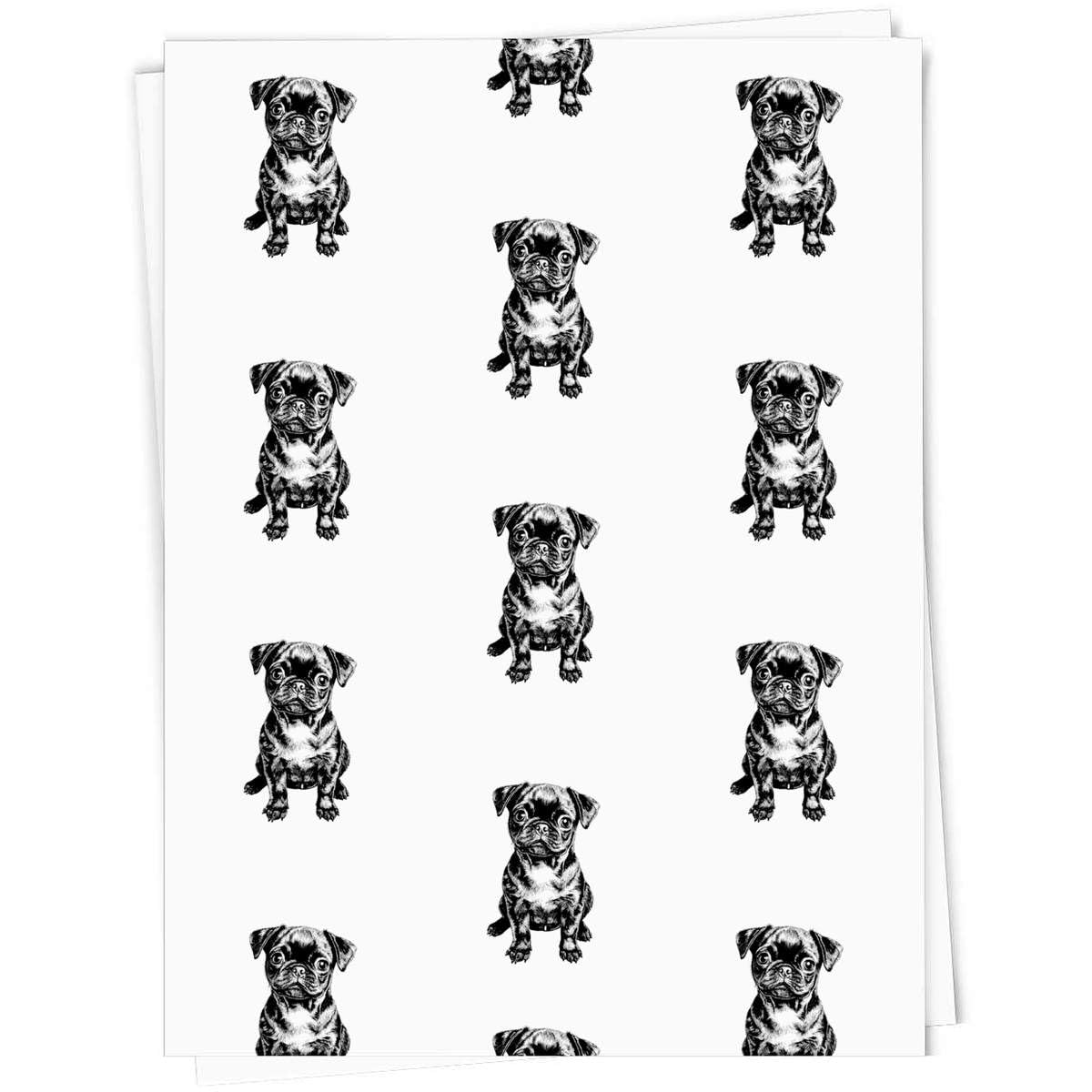 Azeeda 'Cute Pug Puppy' Gift Wrap Paper (GI00101959)