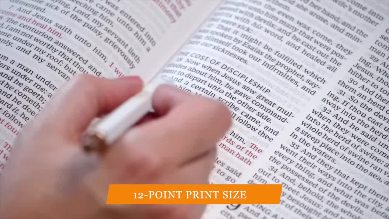 Image of KJV Holy Bible: Giant Print Thinline Bible, Black Leathersoft, Red Letter, Comfort Print (Thumb Indexed): King James Version