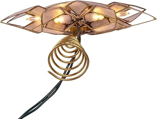 Miniatura 14 de Estrella Kurt Adler para árbol de Navidad con 10 luces transparentes y 1 foco de repuesto.