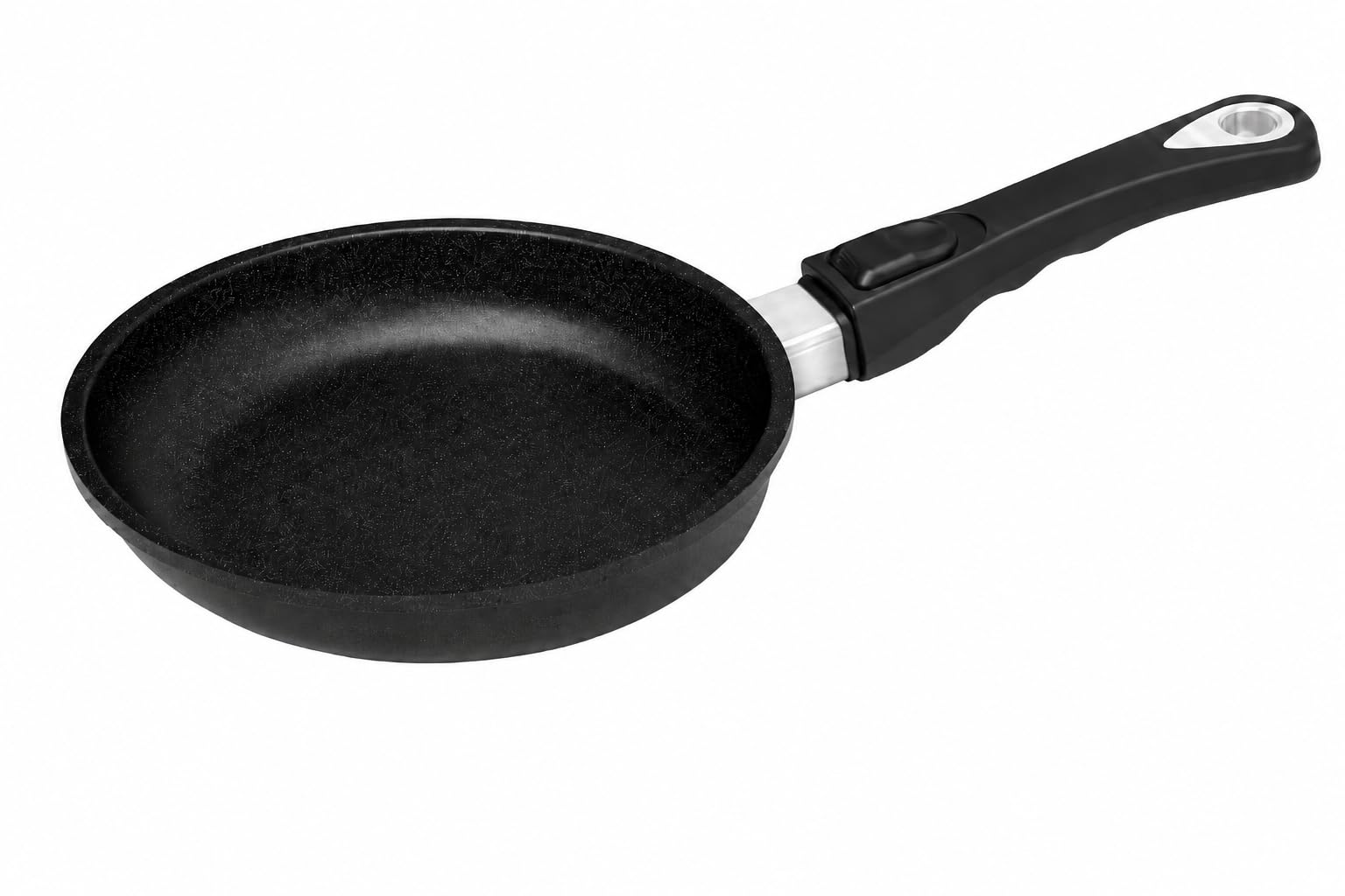 AMT Gastroguss AMZN-I-420-Z20B Poêle à frire pivotante de 20 cm de diamètre et 4 cm de haut, manche amovible, convient pour les plaques à induction, finition anti-adhésive Lotan® en fonte d'aluminium
