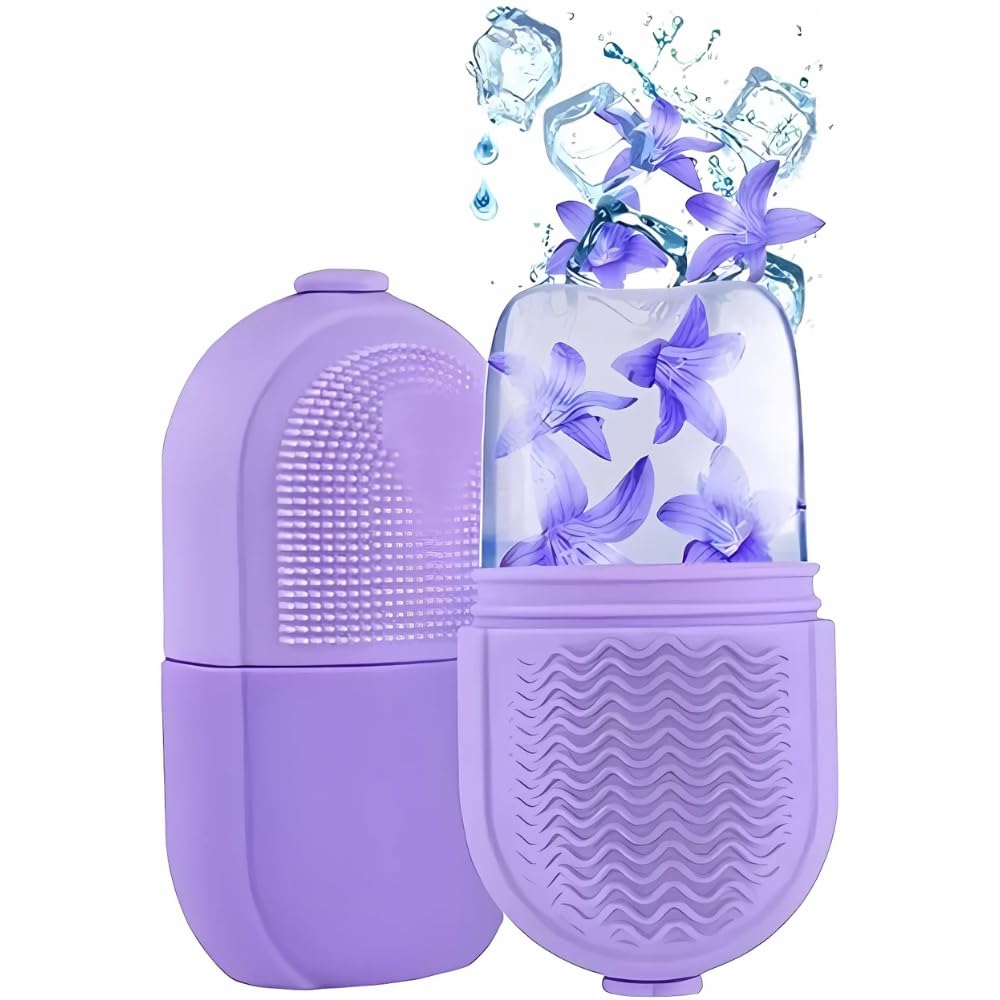 Rolo De Gelo Para o Rosto, Área Dos Olhos e Pescoço, Reduz Inchaço e Olheiras, Melhora o Aspecto Viçoso e Saudável da Pele Reduz Inflamaçoes FONSES (ROXO)