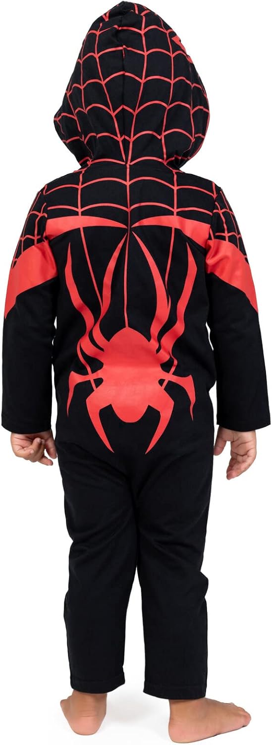 Marvel Avengers Spider-Verse Spider-Man Venom Iron Man Zip Up Cosplay Coverall Newborn to Little Kid - Image 3