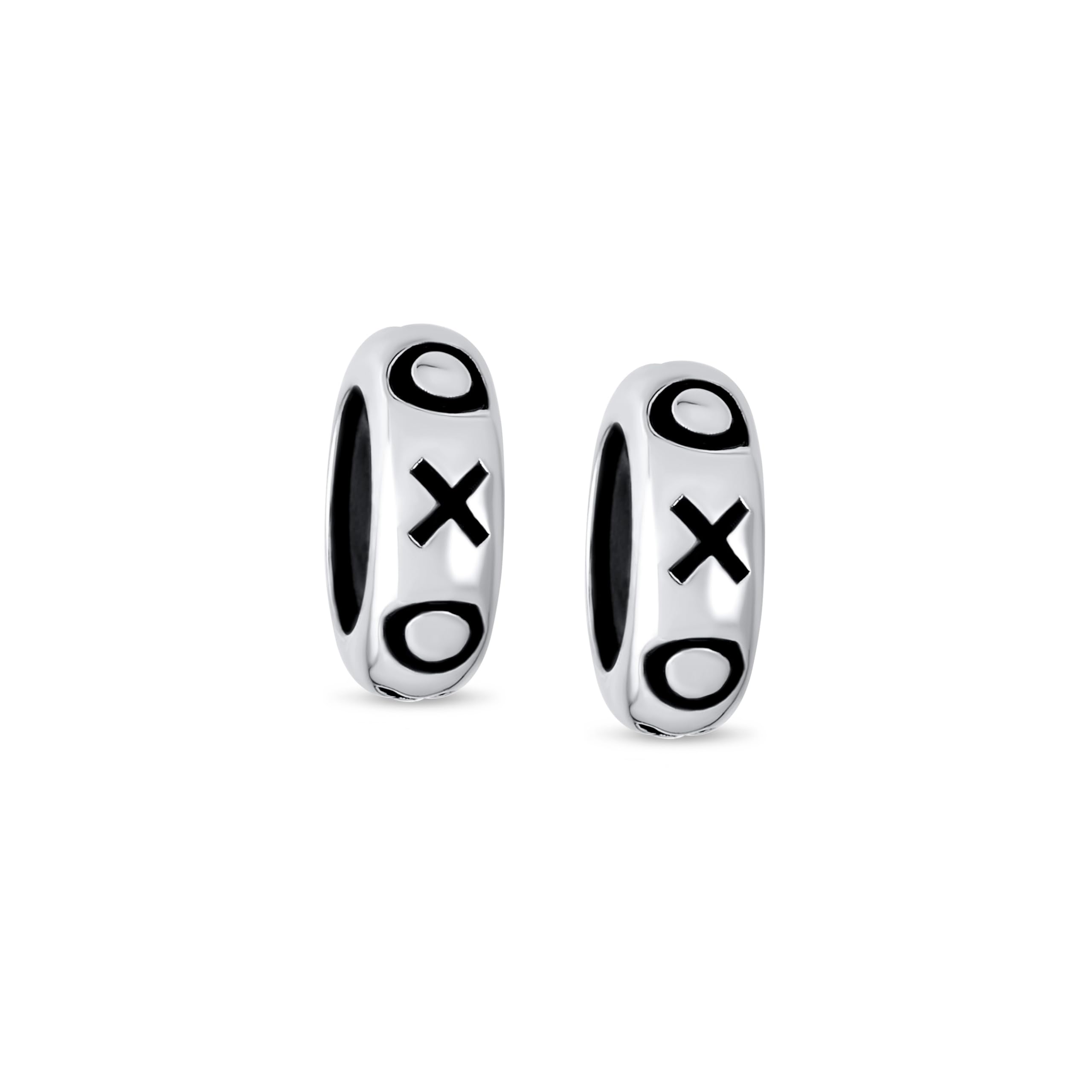 Abalorio XO de plata 925 para pulsera centro de goma 4