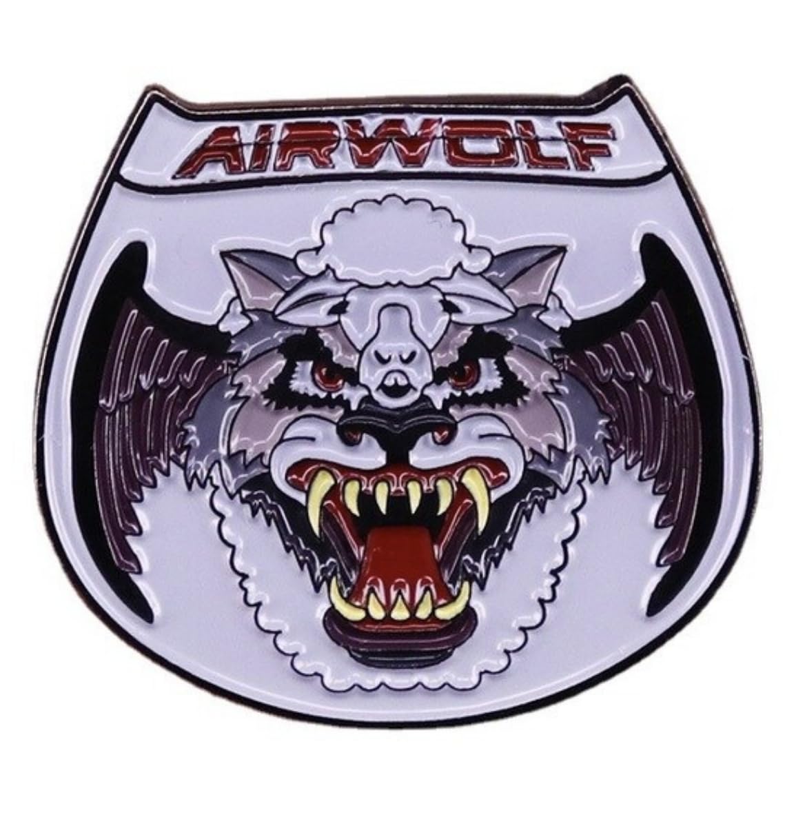 Airwolf Logo Air Wolf Helicopter 1980s TV Show 1.2" Enamel Pin Badge